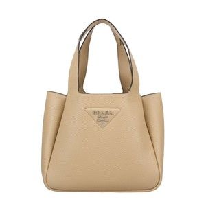 PRADA Handbag Leather Sabbia Beige